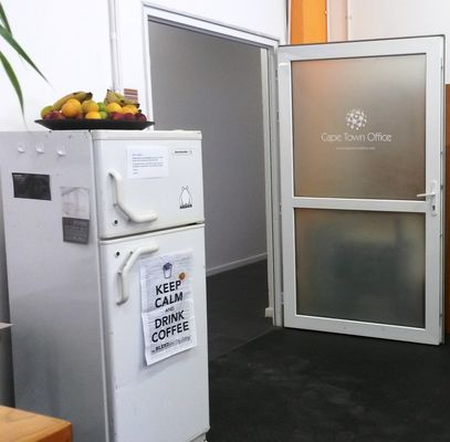 The Cape Town Office kitchen and entrance, 2013