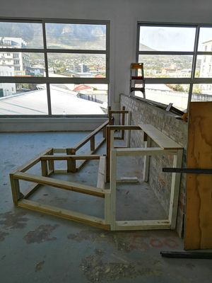Timber framing during the 2018 build