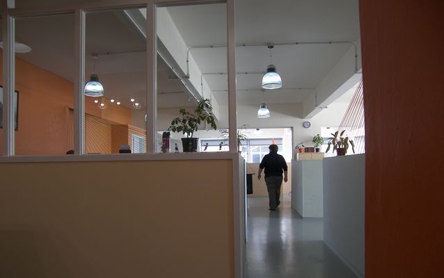 Looking down the early Cape Town Office floor